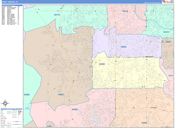 West Jordan, UT Zip Code Map